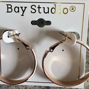 Bay Studio White Hoop Earrings - Classic Women’s Hoops